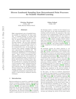 Diverse Landmark Sampling from Determinantal Point Processes for
  Scalable Manifold Learning