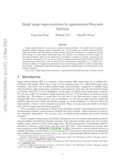 Single image super-resolution by approximated Heaviside functions