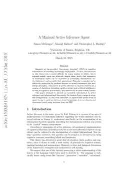 A Minimal Active Inference Agent