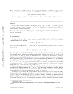 Fast calculation of boundary crossing probabilities for Poisson
  processes