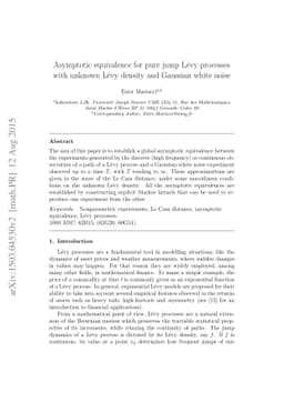 Asymptotic equivalence for pure jump Lévy processes with unknown
  Lévy density and Gaussian white noise