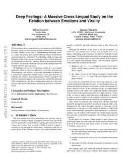Deep Feelings: A Massive Cross-Lingual Study on the Relation between
  Emotions and Virality