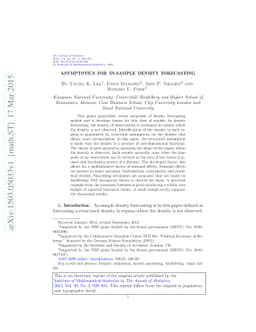 Asymptotics for in-sample density forecasting