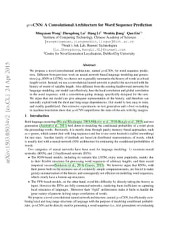 $gen$CNN: A Convolutional Architecture for Word Sequence Prediction