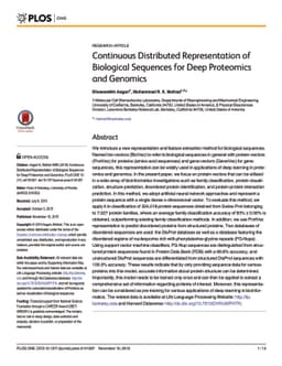 ProtVec: A Continuous Distributed Representation of Biological Sequences