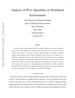 Analysis of PCA Algorithms in Distributed Environments
