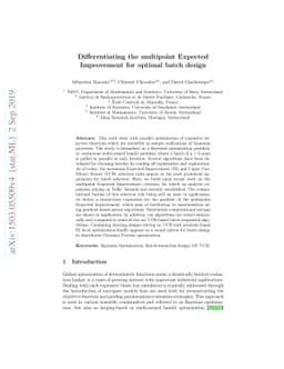 Differentiating the multipoint Expected Improvement for optimal batch
  design