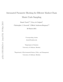Automated Parameter Blocking for Efficient Markov-Chain Monte Carlo
  Sampling