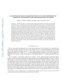 Quantifying nuisance parameter effects via decompositions of asymptotic
  refinements for likelihood-based statistics