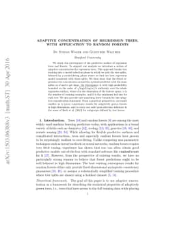 Adaptive Concentration of Regression Trees, with Application to Random
  Forests