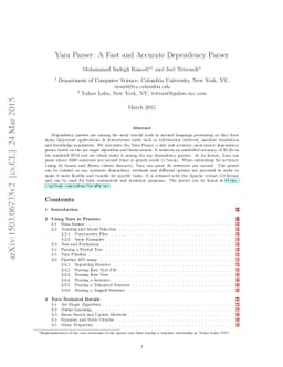 Yara Parser: A Fast and Accurate Dependency Parser