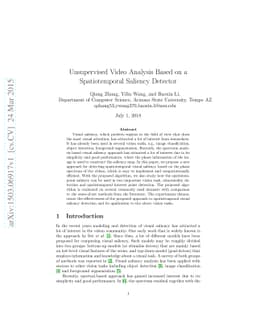 Unsupervised Video Analysis Based on a Spatiotemporal Saliency Detector