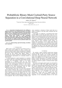 Probabilistic Binary-Mask Cocktail-Party Source Separation in a
  Convolutional Deep Neural Network