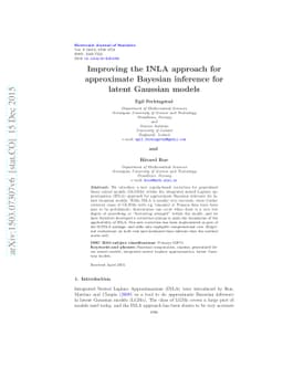 Improving the INLA approach for approximate Bayesian inference for
  latent Gaussian models