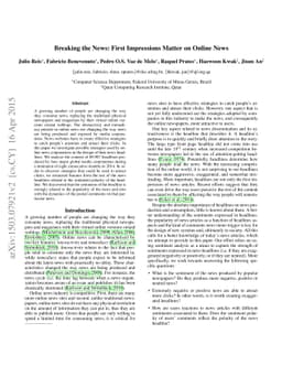 Breaking the News: First Impressions Matter on Online News