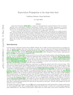 Expectation Propagation in the large-data limit