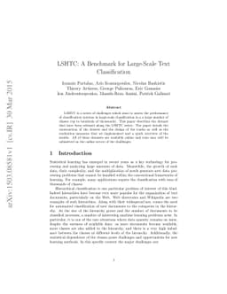 LSHTC: A Benchmark for Large-Scale Text Classification
