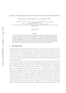 Iterative Regularization for Learning with Convex Loss Functions