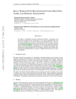 Real-World Font Recognition Using Deep Network and Domain Adaptation