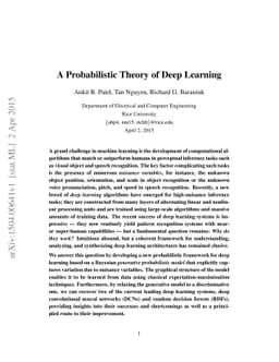 A Probabilistic Theory of Deep Learning