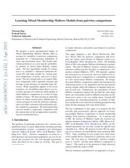 Learning Mixed Membership Mallows Models from Pairwise Comparisons