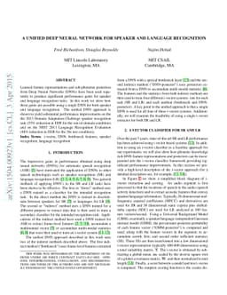 A Unified Deep Neural Network for Speaker and Language Recognition