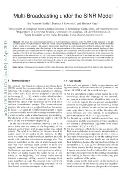 Multi-Broadcasting under the SINR Model