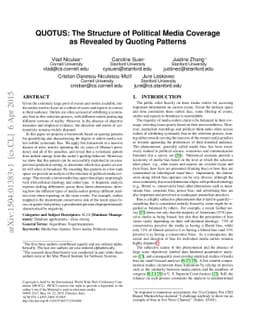 QUOTUS: The Structure of Political Media Coverage as Revealed by Quoting
  Patterns