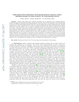 Precomputing Strategy for Hamiltonian Monte Carlo Method Based on
  Regularity in Parameter Space