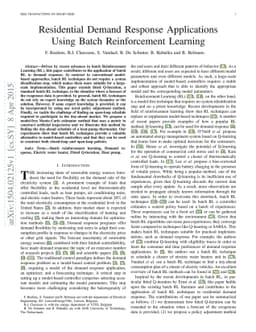 Residential Demand Response Applications Using Batch Reinforcement
  Learning