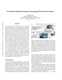 Near-Online Multi-target Tracking with Aggregated Local Flow Descriptor