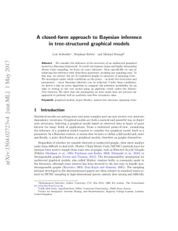 A closed-form approach to Bayesian inference in tree-structured
  graphical models