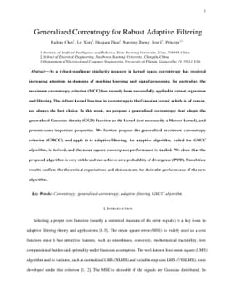 Generalized Correntropy for Robust Adaptive Filtering