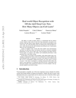 Real-world Object Recognition with Off-the-shelf Deep Conv Nets: How
  Many Objects can iCub Learn?