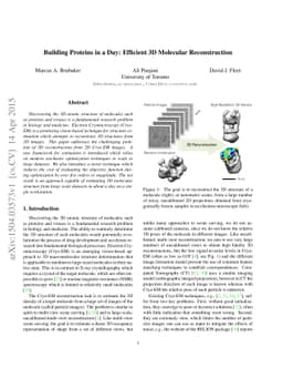 Building Proteins in a Day: Efficient 3D Molecular Reconstruction