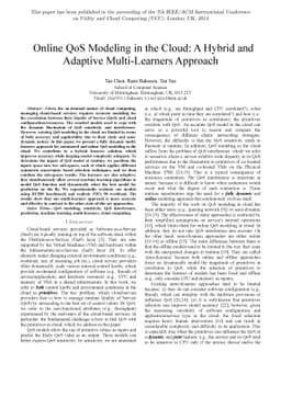 Online QoS Modeling in the Cloud: A Hybrid and Adaptive Multi-Learners
  Approach