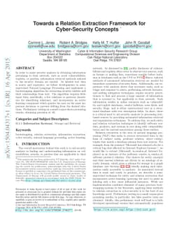 Towards a relation extraction framework for cyber-security concepts