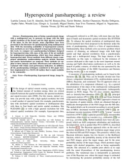 Hyperspectral pansharpening: a review