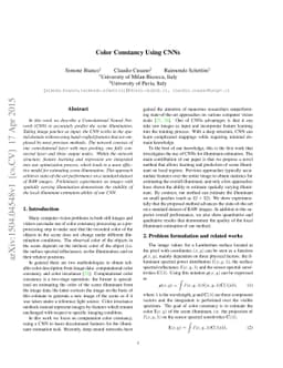 Color Constancy Using CNNs