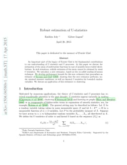 Robust estimation of U-statistics