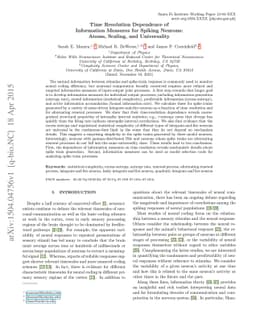 Time Resolution Dependence of Information Measures for Spiking Neurons:
  Atoms, Scaling, and Universality