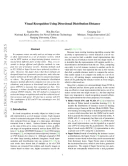 Visual Recognition Using Directional Distribution Distance