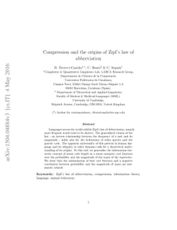 Compression and the origins of Zipf's law of abbreviation