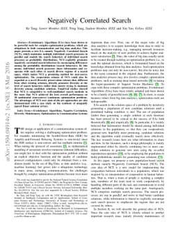 Negatively Correlated Search