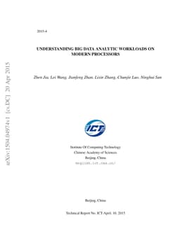 Understanding Big Data Analytic Workloads on Modern Processors