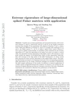 Extreme eigenvalues of large-dimensional spiked Fisher matrices with
  application