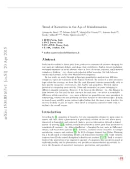 Trend of Narratives in the Age of Misinformation