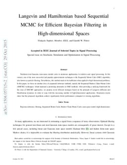 Langevin and Hamiltonian based Sequential MCMC for Efficient Bayesian
  Filtering in High-dimensional Spaces
