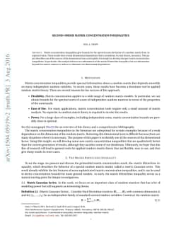 Second-Order Matrix Concentration Inequalities