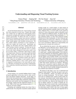 Understanding and Diagnosing Visual Tracking Systems